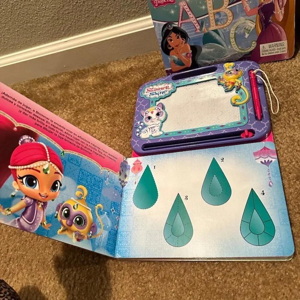Lot of Disney Character Magnetic Board & Activity Books